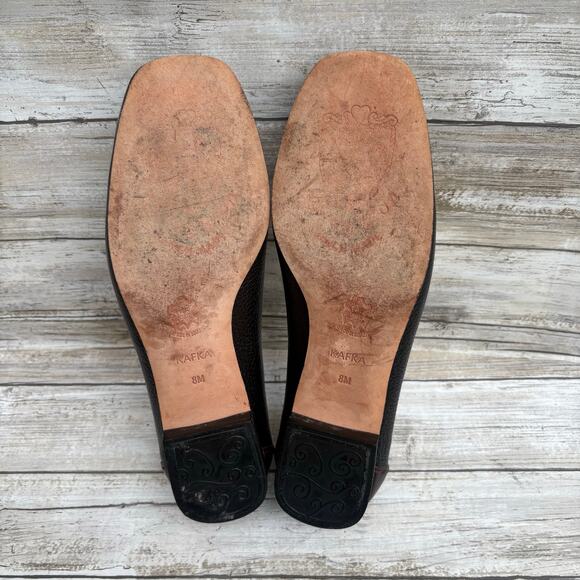 Brighton Kafka Leather Loafers Sz 8M Brown Boho Studded Embroidered Slip On - Picture 9 of 11